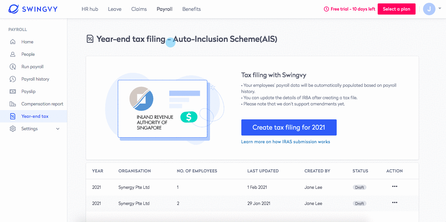 How to submit employment records to IRAS electronically